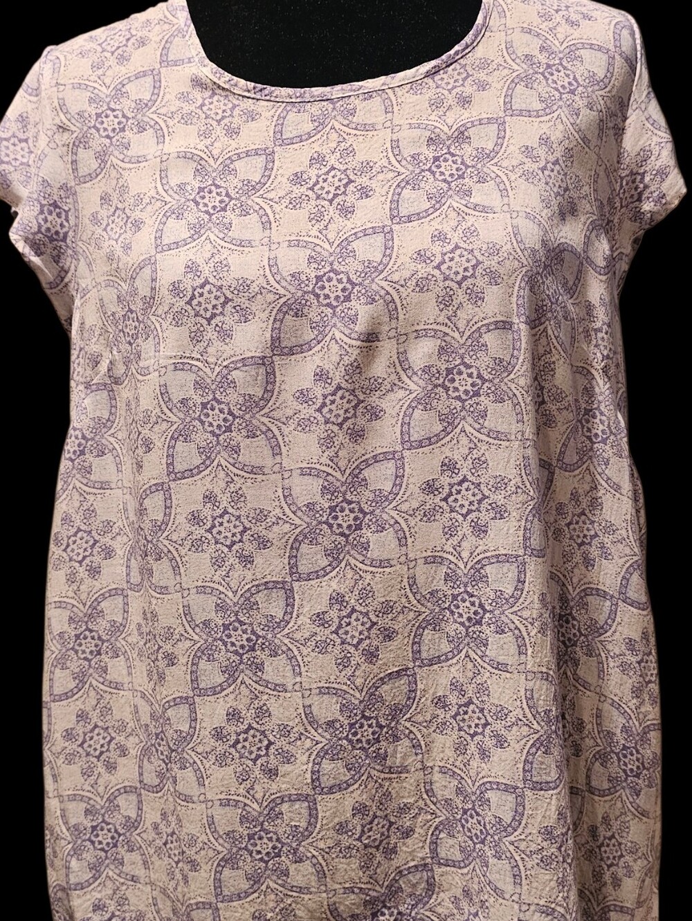 2 For 1š!! Lightweight Linen-Blend Tie-Waist Vest & Patterned Sleeve Blouse - Picture 6 of 9